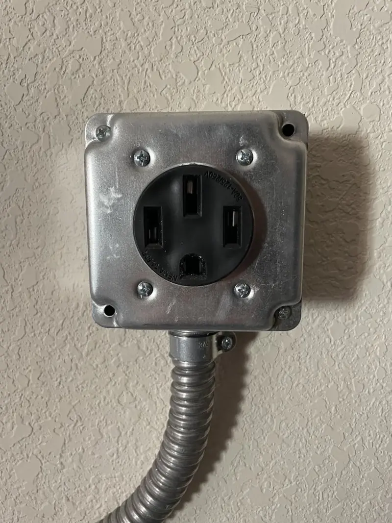 NEMA 14-50 outlet installed for Electrical Panel Upgrade in Pinckneyville